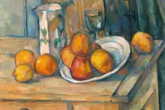 Still Life with Milk Jug and Fruit (ca. 1900) by Paul Cézanne. Original from The National Gallery of Art. Digitally enhanced by rawpixel.