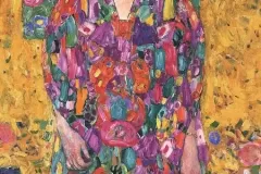 Gustav Klimt's Portrait of Eugenia Primavesi (1913) famous painting. Original from Wikimedia Commons. Digitally enhanced by rawpixel.