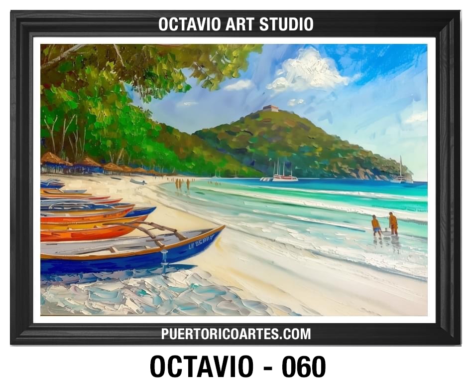 PR-060 Playa con Botes de Colores v2