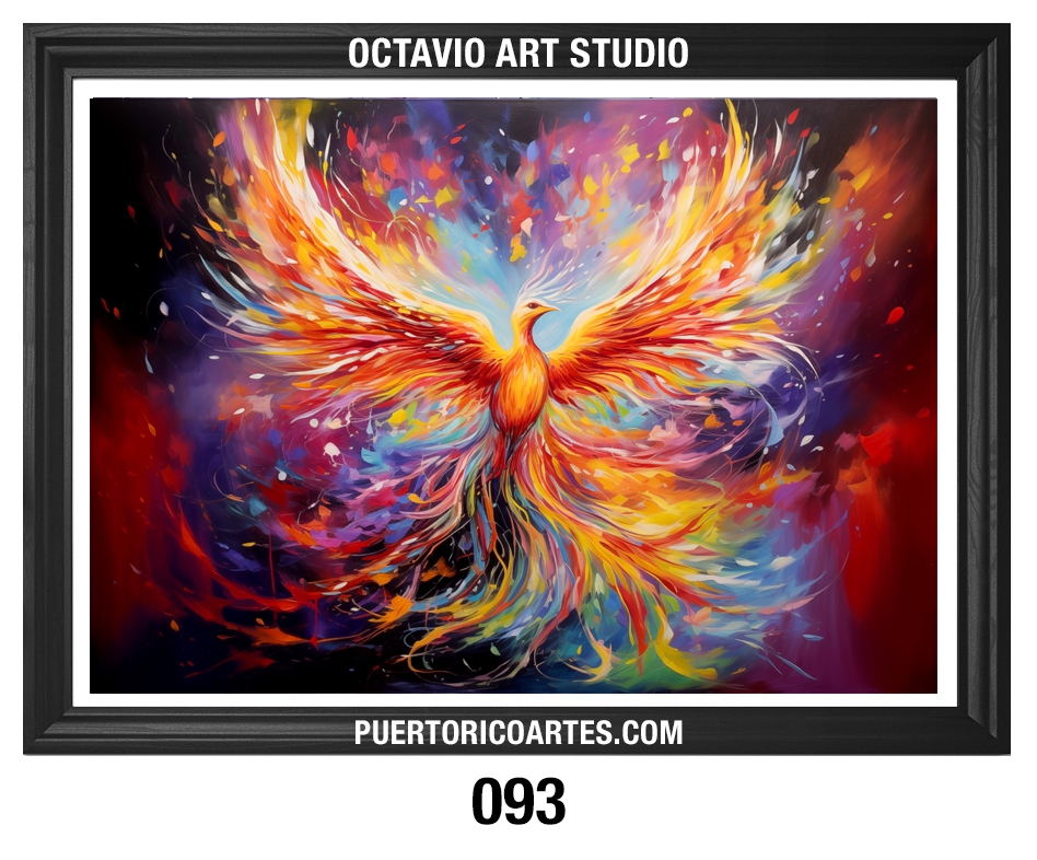 AN-093 Colorida Ave de Fenix en el Espacio I