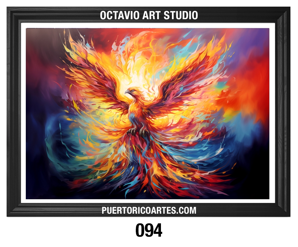 AN-094 Colorida Ave de Fenix en el Espacio II