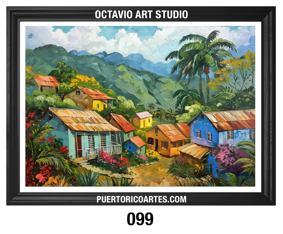 PR-099 Casitas de Colores en el Campo con Montañas v1