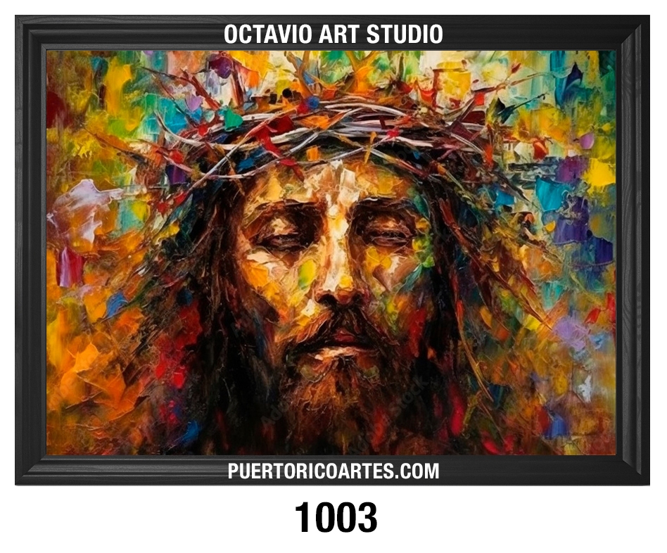 RE-1003 Jesús con Corona de Espinas Abstracto