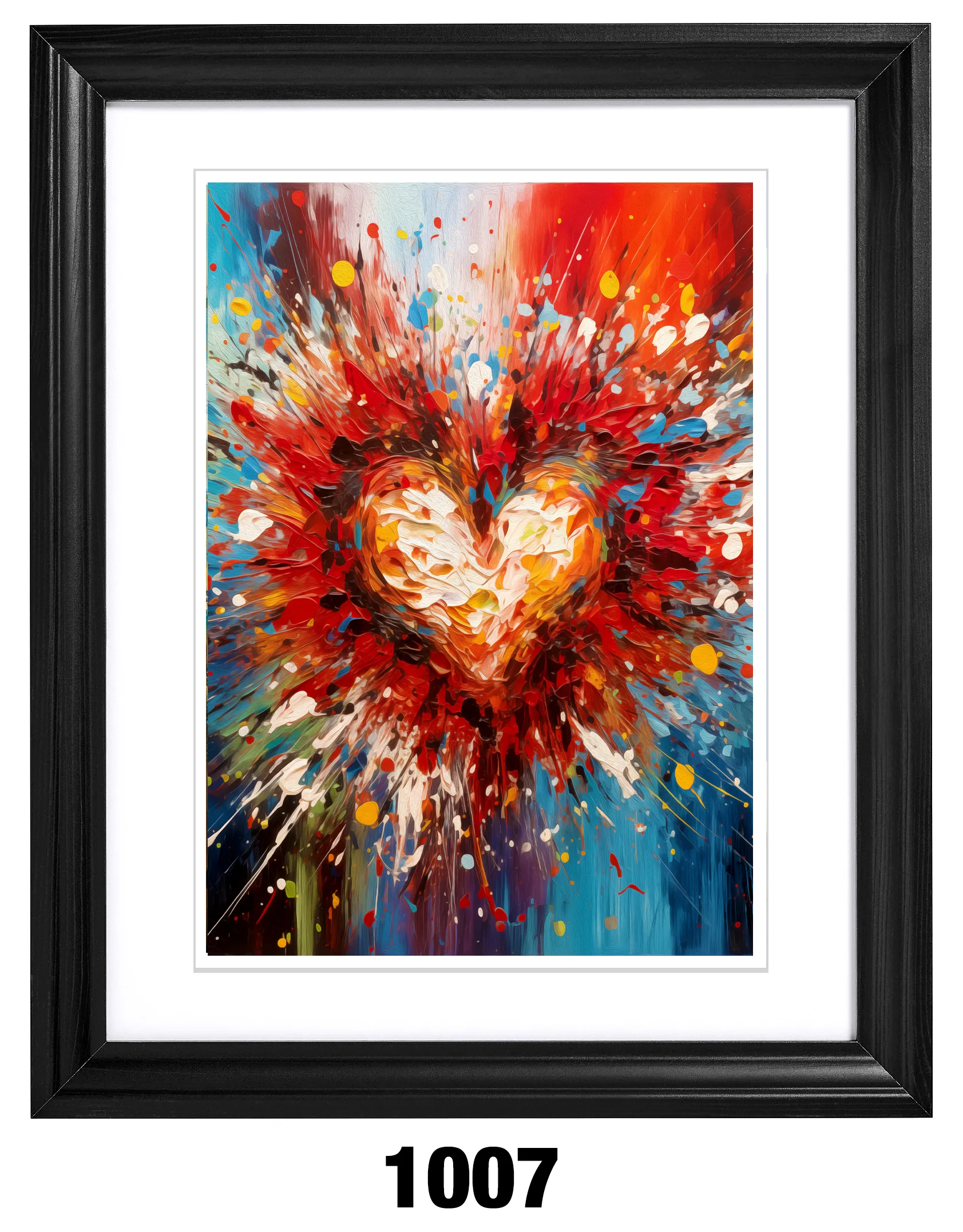 A-1007 Corazón y Explosión de Colores II (Vertical)