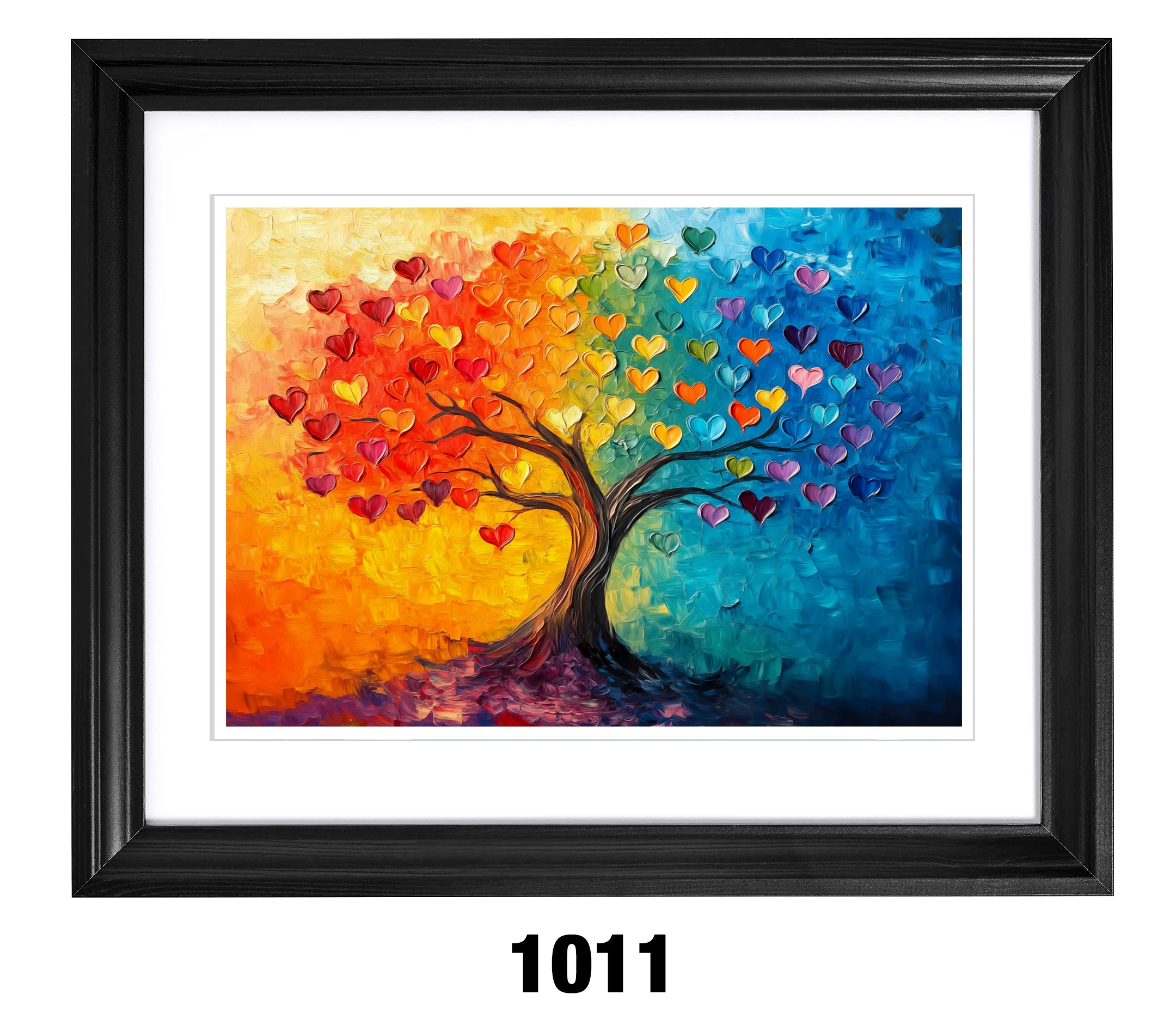 A-1011 Árbol de la Vida con Corazones de Colores