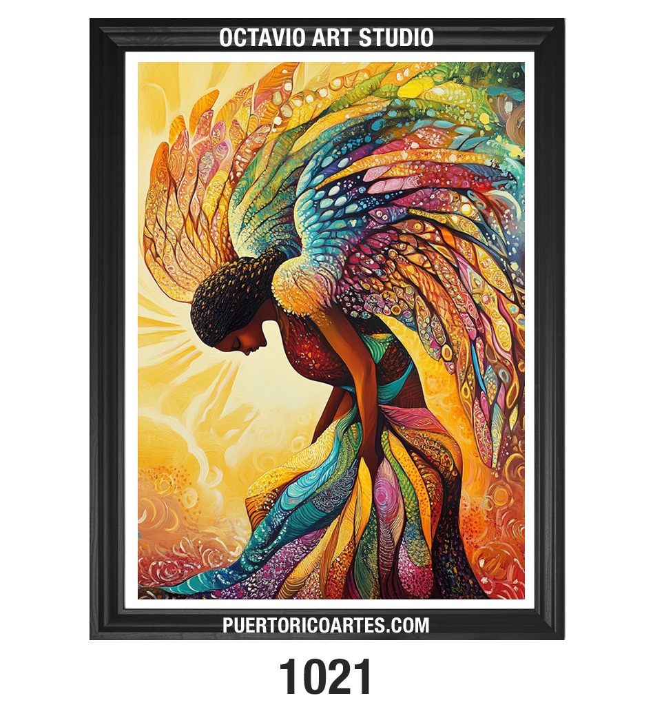 G-1021 Angel Negro Abstracto III