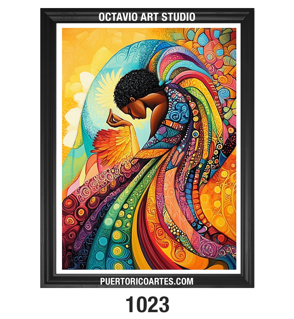 G-1023 Angel Negro Abstracto IV