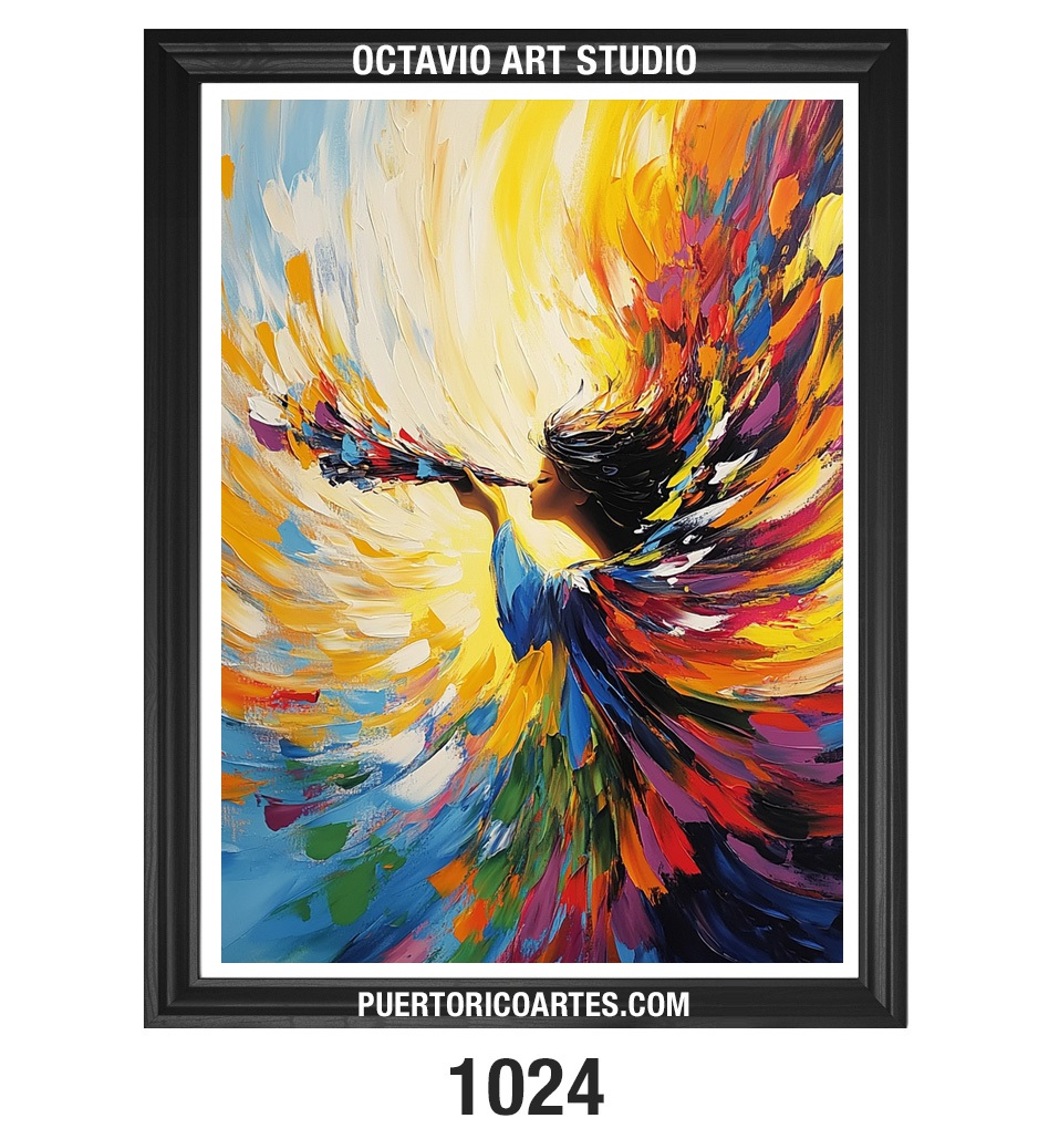 G-1024 Angel Negro Abstracto I