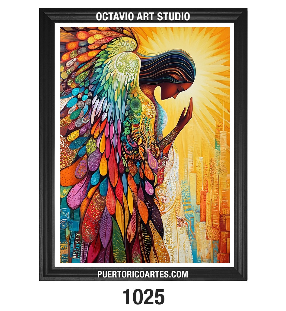 G-1025 Angel Negro Abstracto II