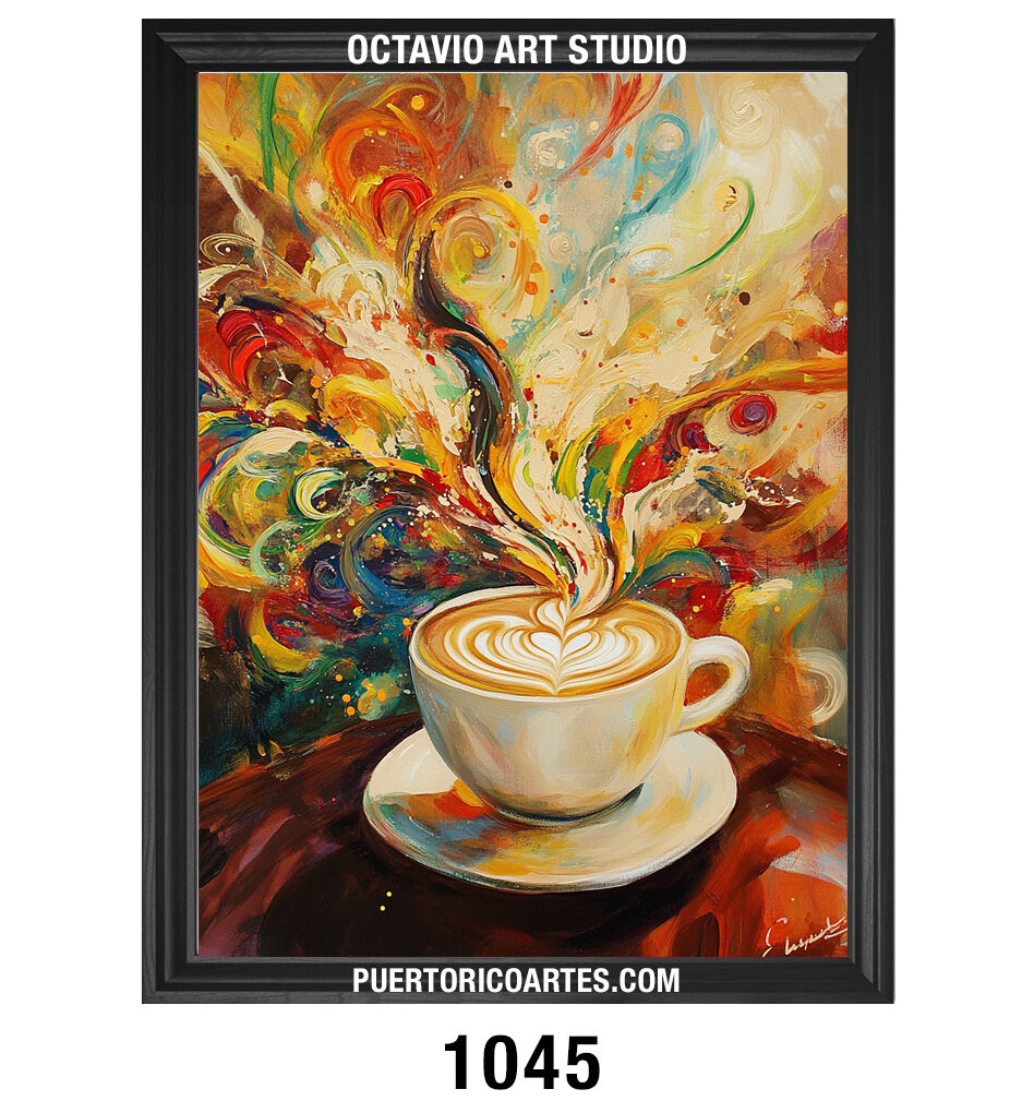 C-1045 Taza de Café Late Explosión Abstracta III (Vertical) C-1045 Taza de Café Late Explosión Abstracta III (Vertical)
