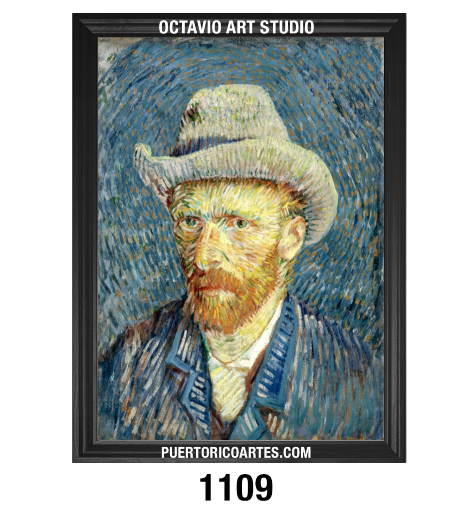 PF-1109 – Self-Portrait with Grey Felt Hat – Vincent Van Gogh (1887) PF-1109 - Self-Portrait with Grey Felt Hat - Vincent Van Gogh (1887)
