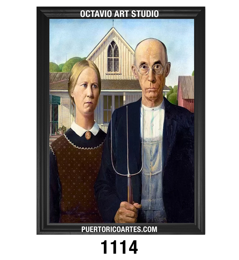 PF-1114 American Gothic – Grant Wood (1930) PF-1114 American Gothic - Grant Wood (1930)