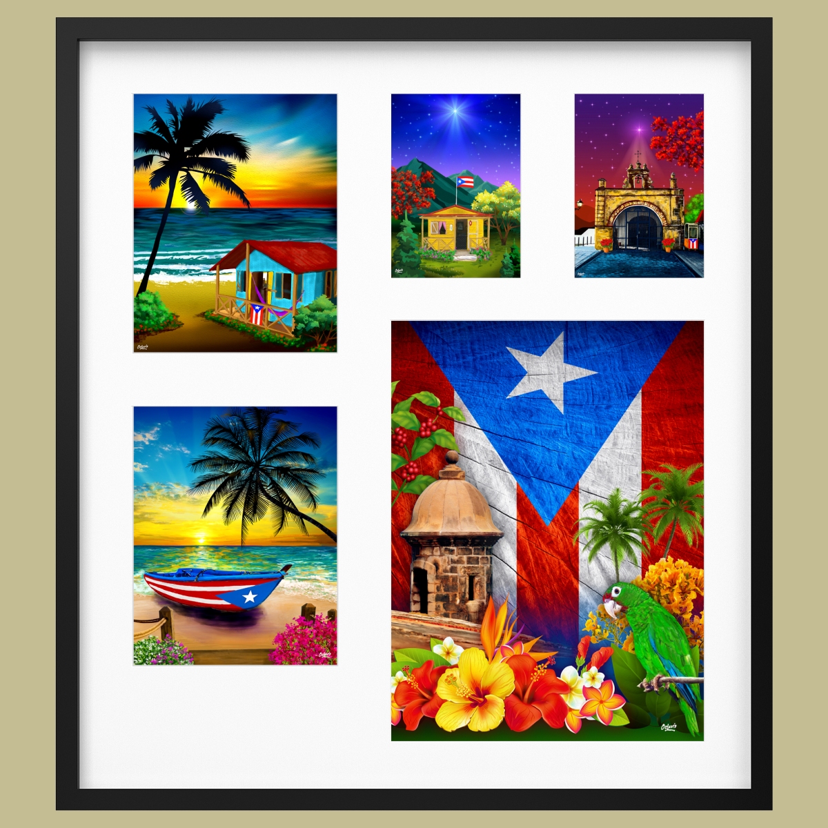 CO-005 Collage de 5 imágenes 28″x25″