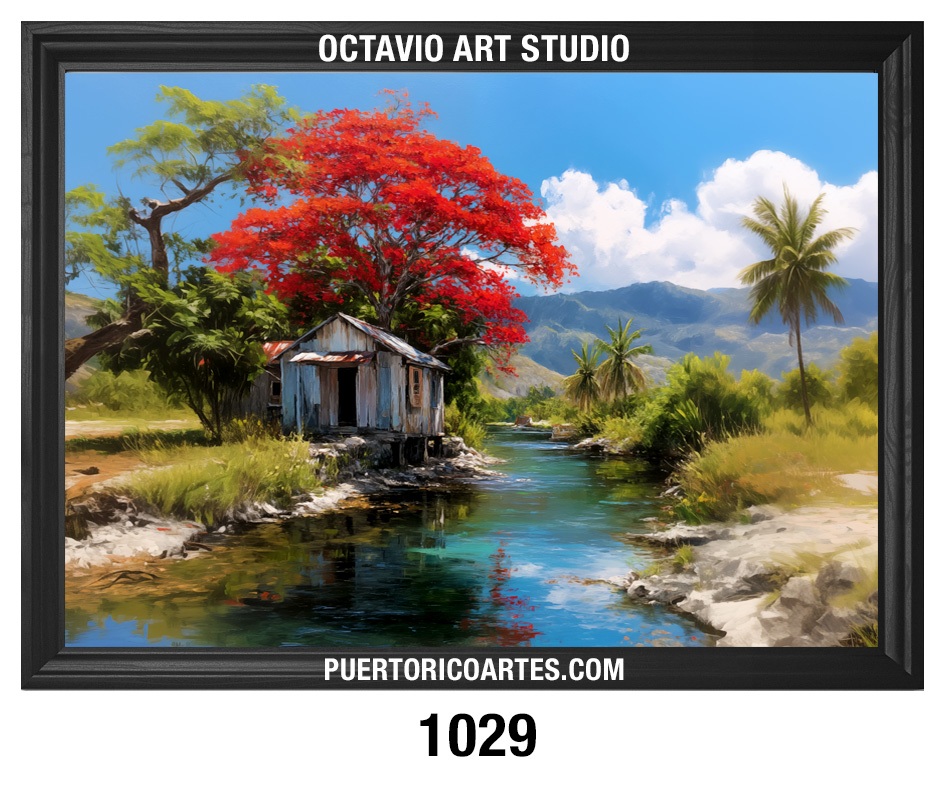 PR-1029 Casita de Campo en el Río con Flamboyán