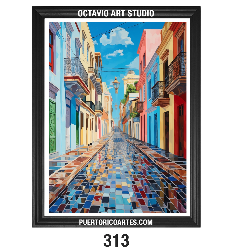 PR-313 Coloridas Calles de Viejo San Juan v4 (Vertical)