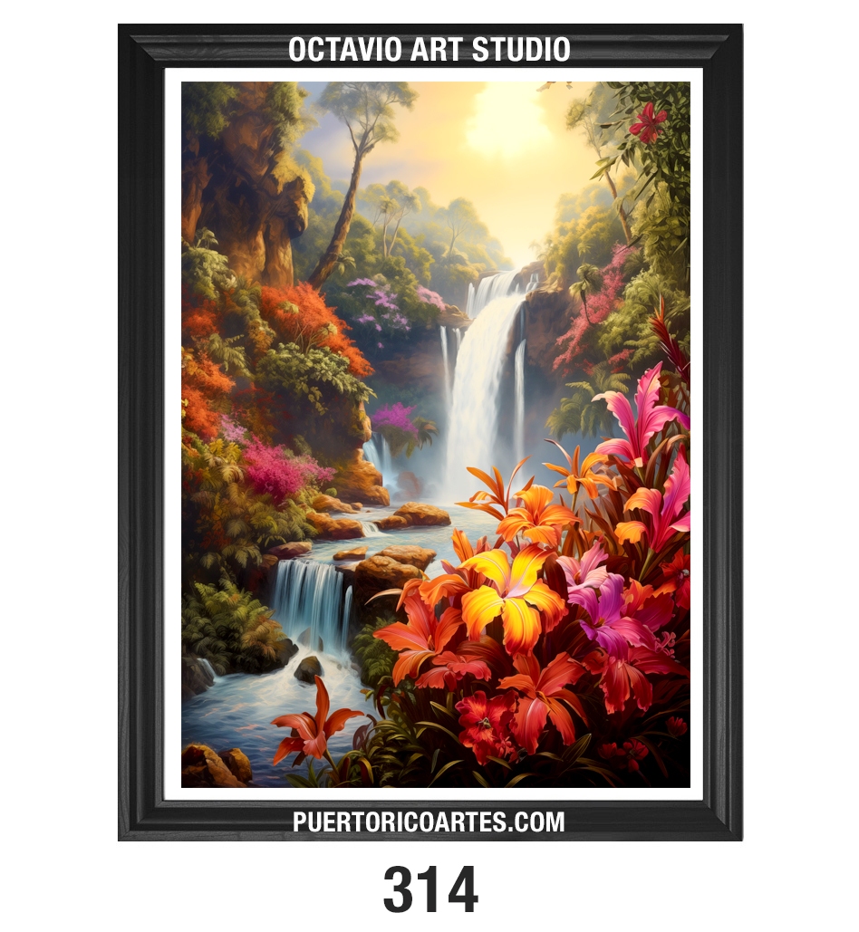 A-314 Cascada con Flores II