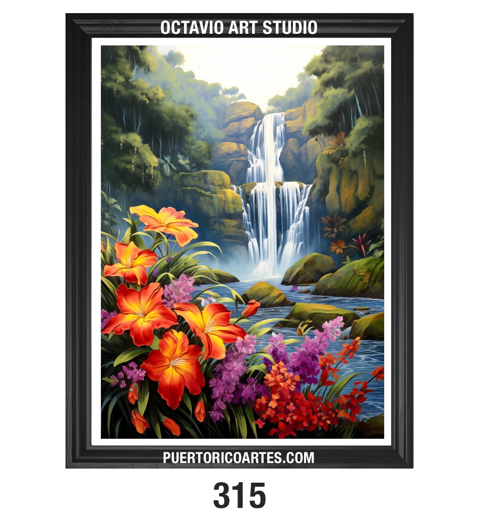 A-315 Cascada con Flores III