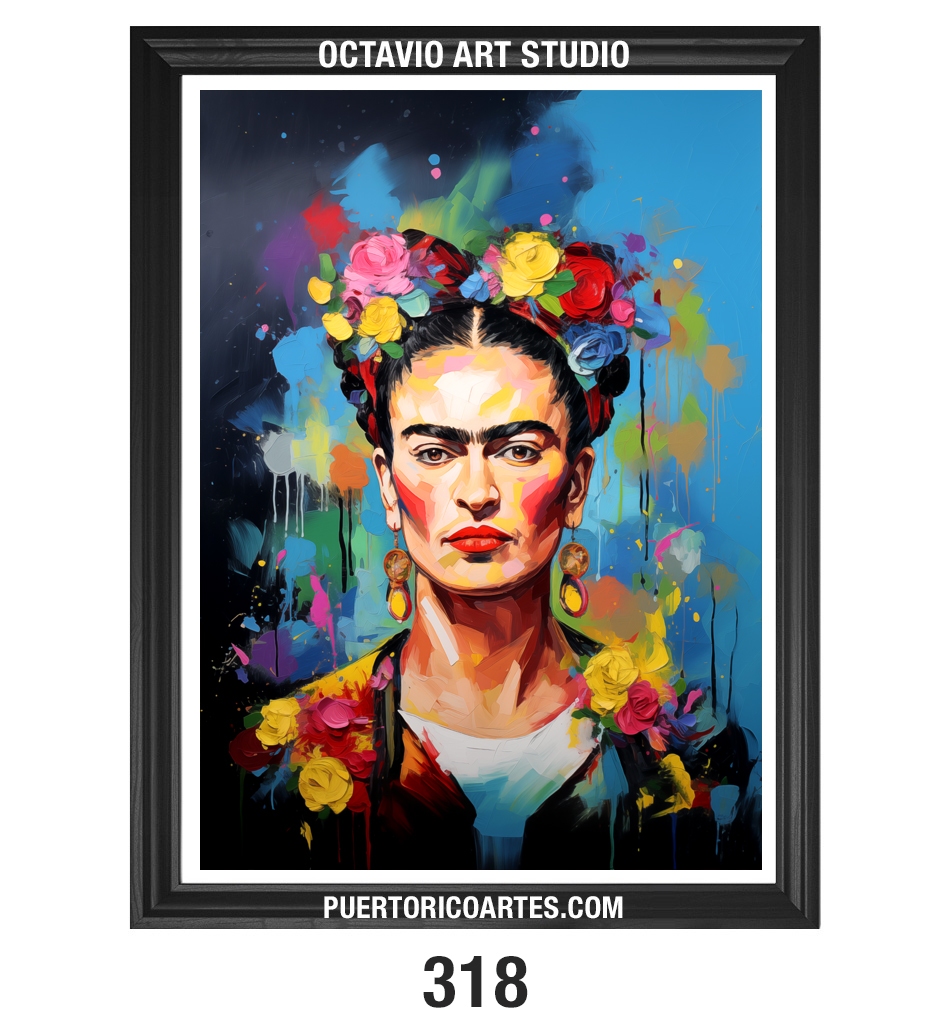 G-318 Perfil de Frida Kahlo Abstracto II