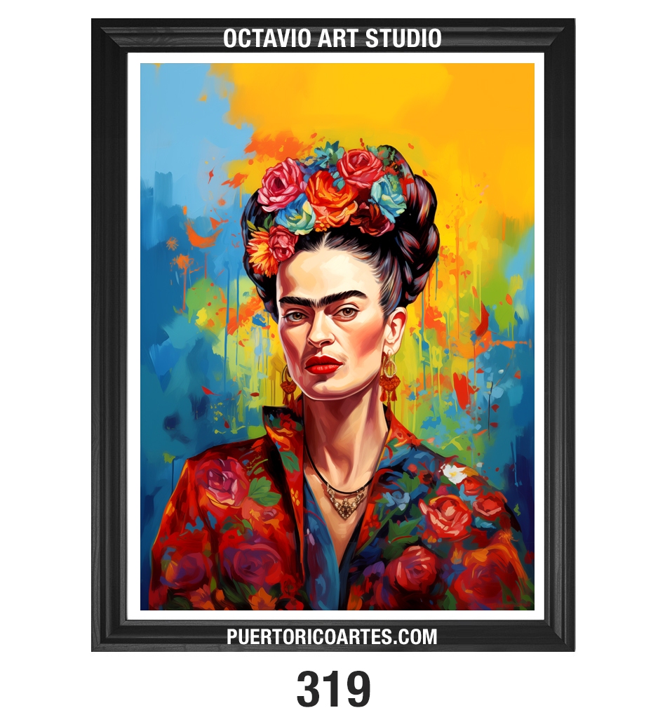 G-319 Perfil de Frida Kahlo Abstracto I