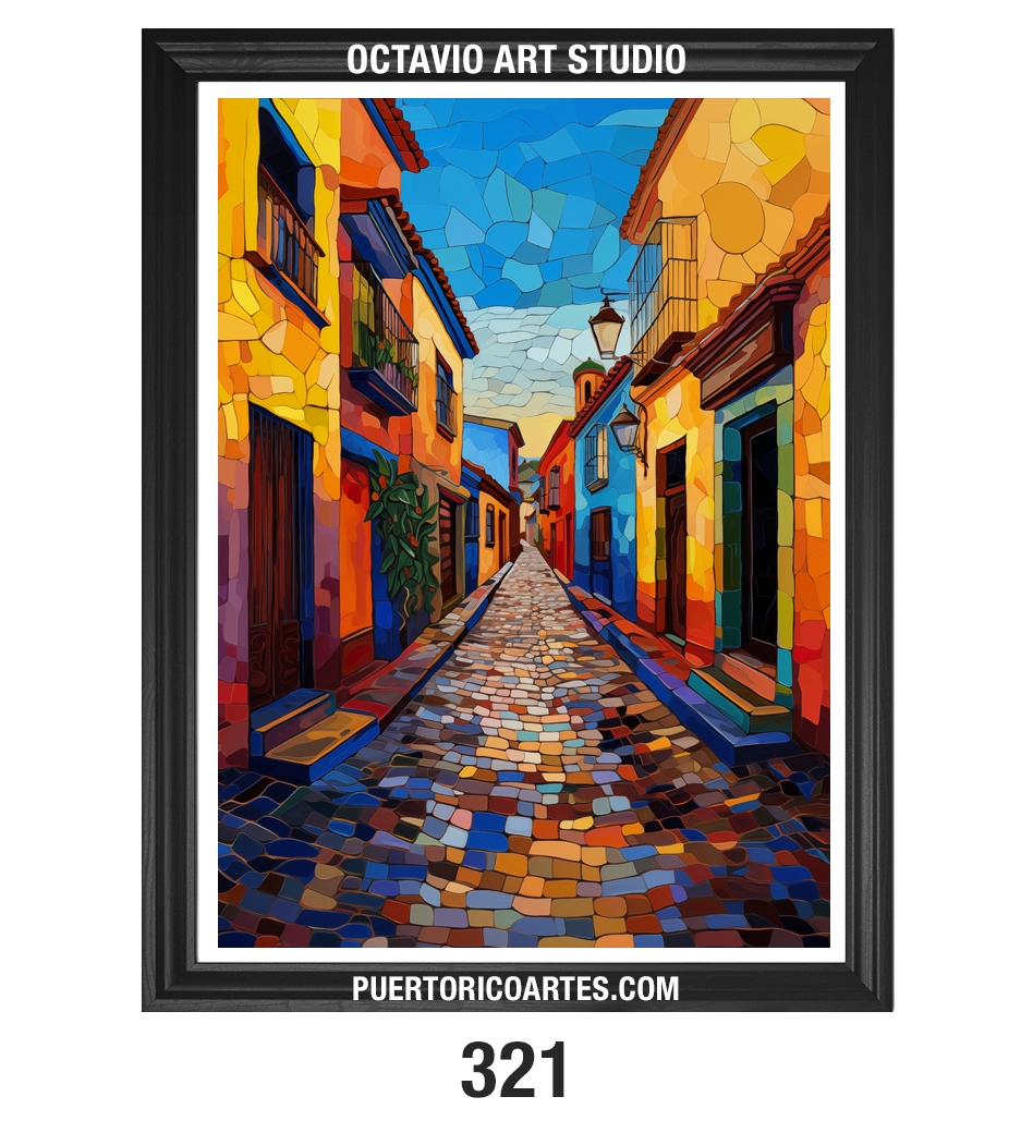 PR-321 Coloridas Calles de Viejo San Juan v2 (Vertical)
