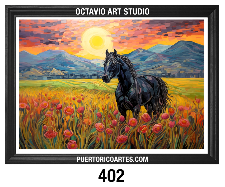 AN-402 Caballo Negro en Llano de Flores al Atardecer I