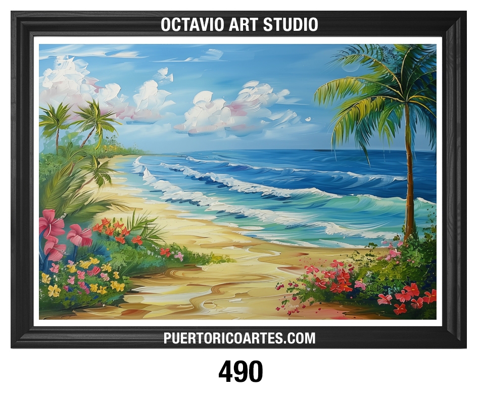 PR-490 Playa, Olas, Palmeras y Flores II