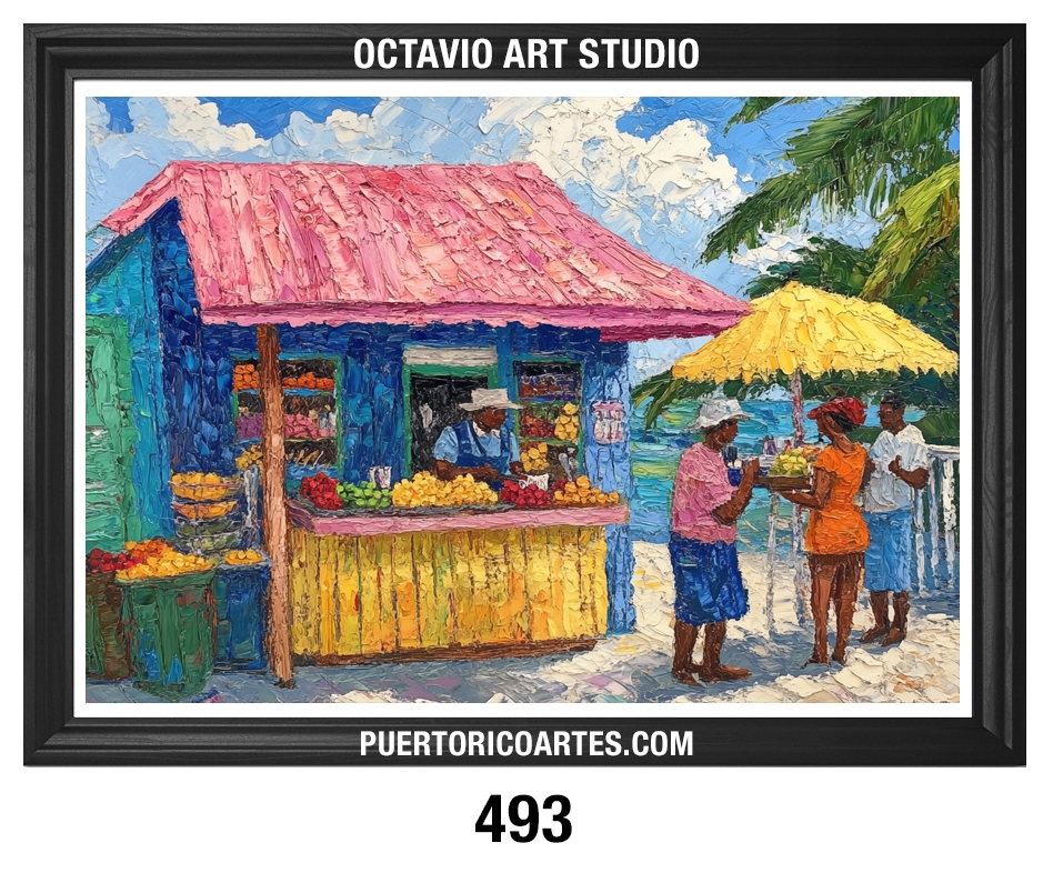 G-493 Vendedores de Frutas en la Playa I