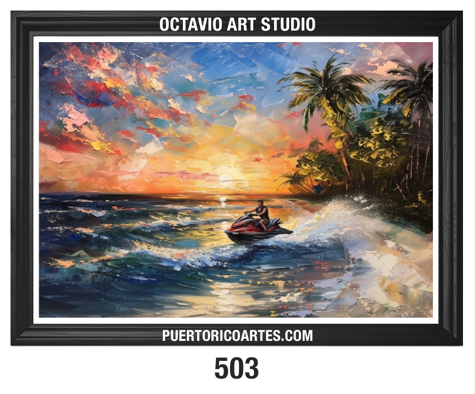 PR-503 Jetski en la Playa al Atardecer I