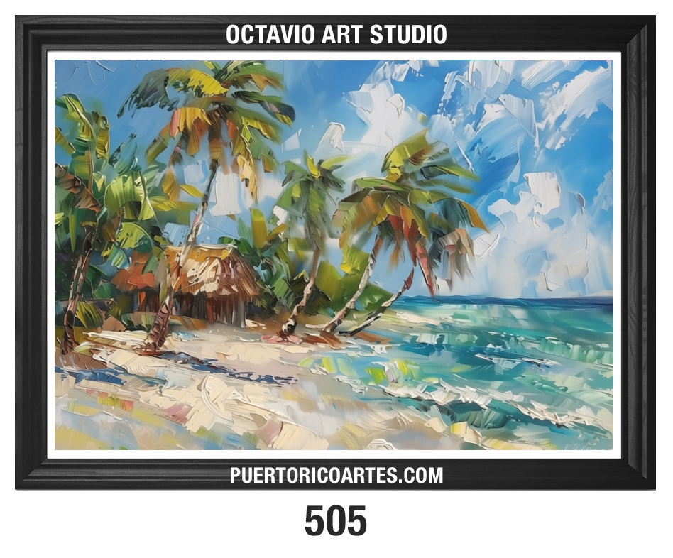 PR-505 Casita de Paja en la Playa con Palmeras