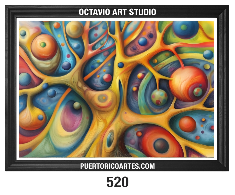 A-520 Árbol con Ramas Abstractas de Colores II