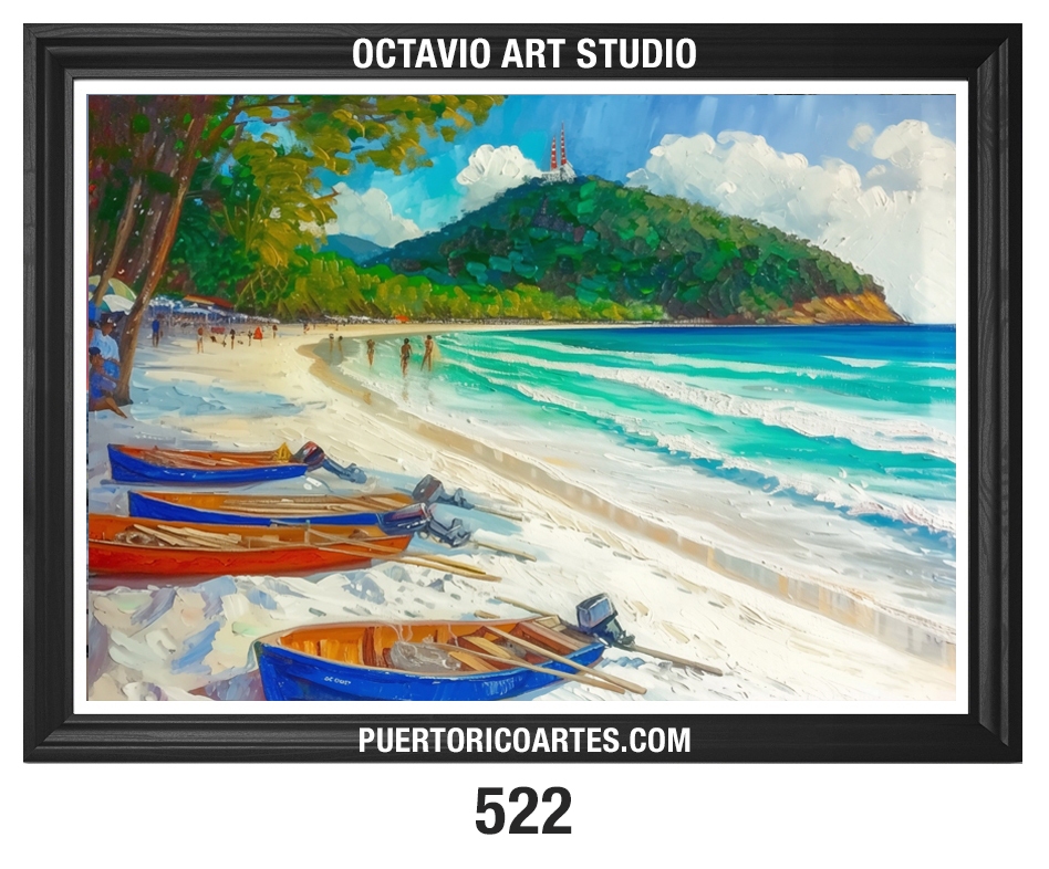 PR-522 Playa con Botes de Colores v1