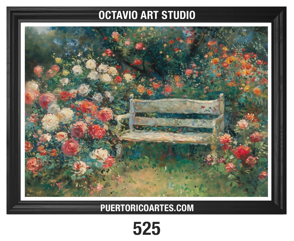 A-525 Jardín de Rosas y Banco