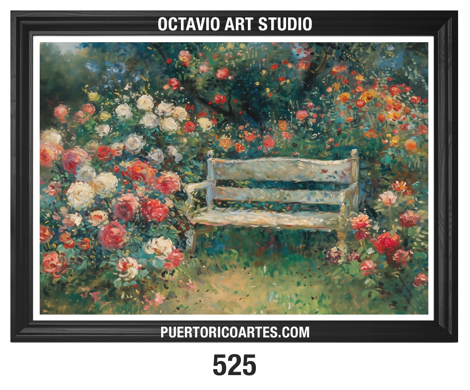 A-525 Jardín de Rosas y Banco