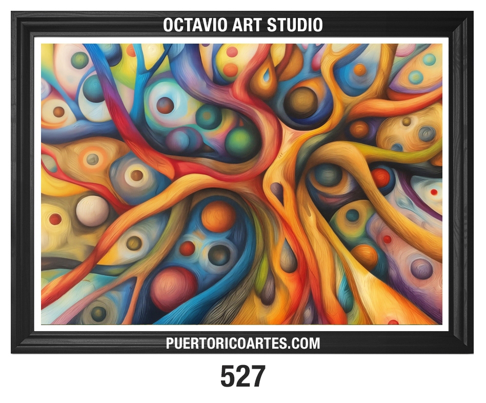 A-527 Árbol con Ramas Abstractas de Colores I