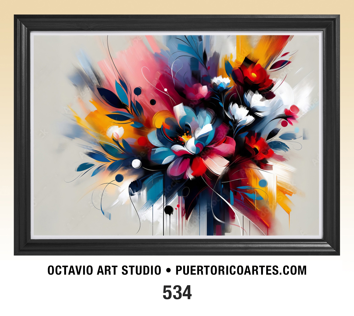 A-534 Flores Abstractas III