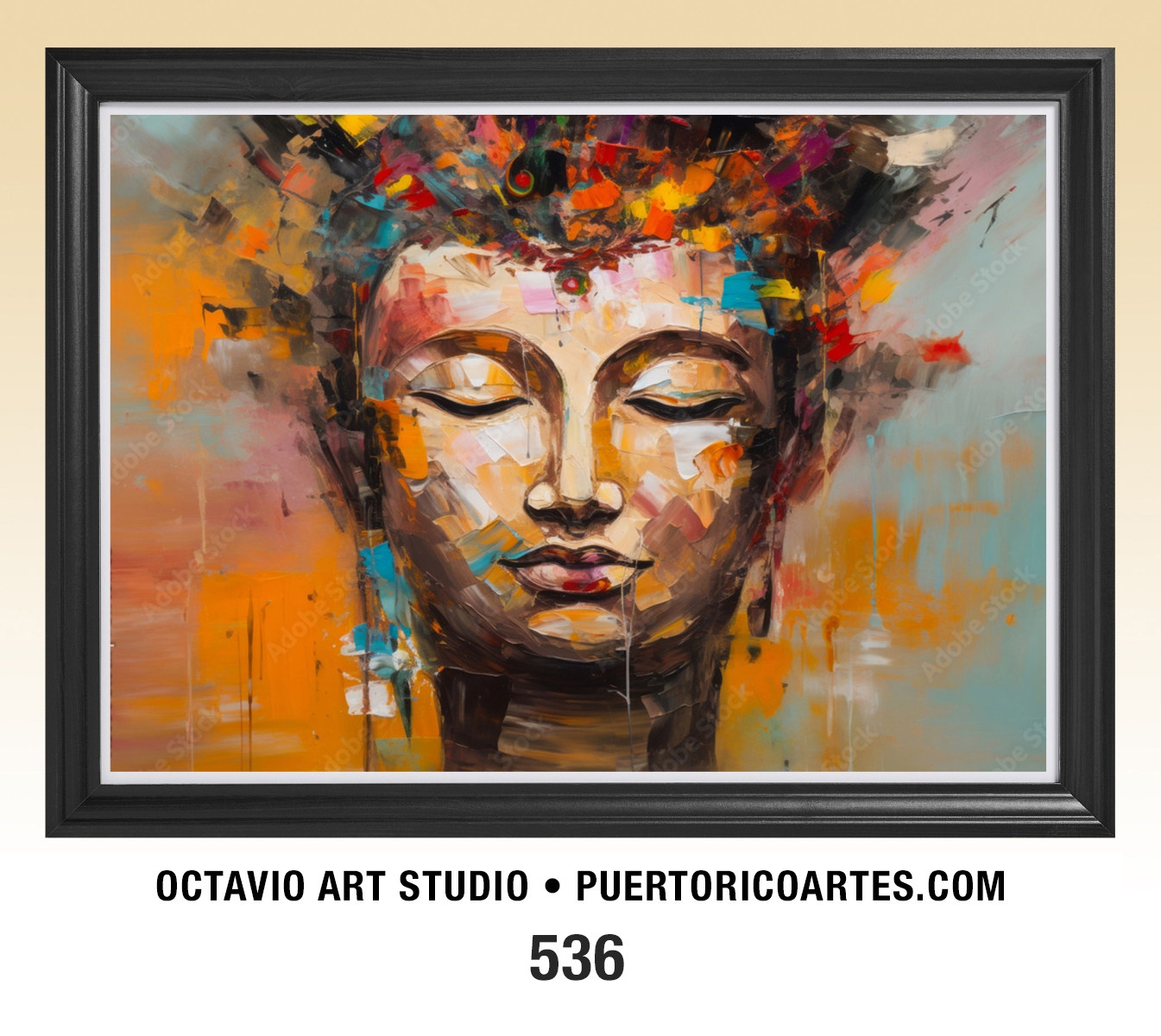 G-536 Buddha Cara Abstracta III