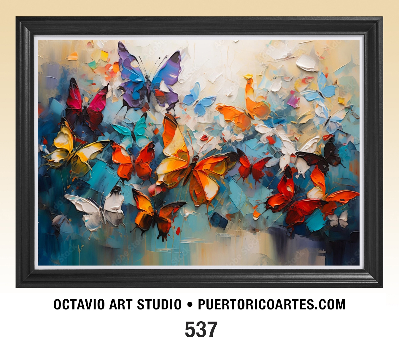 A-537 Coloridas Mariposas Volando