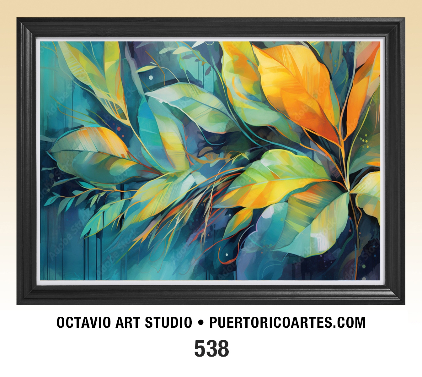 A-538 Hojas Abstractas II