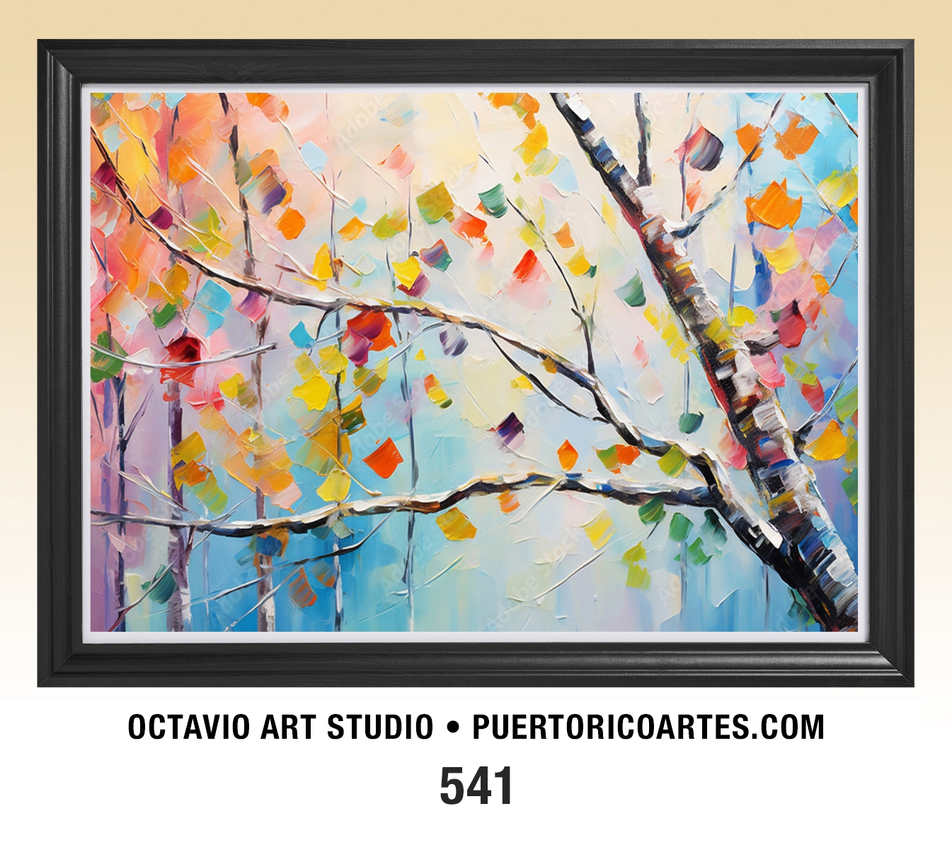 A-541 Ramas con Hojas de Colores I