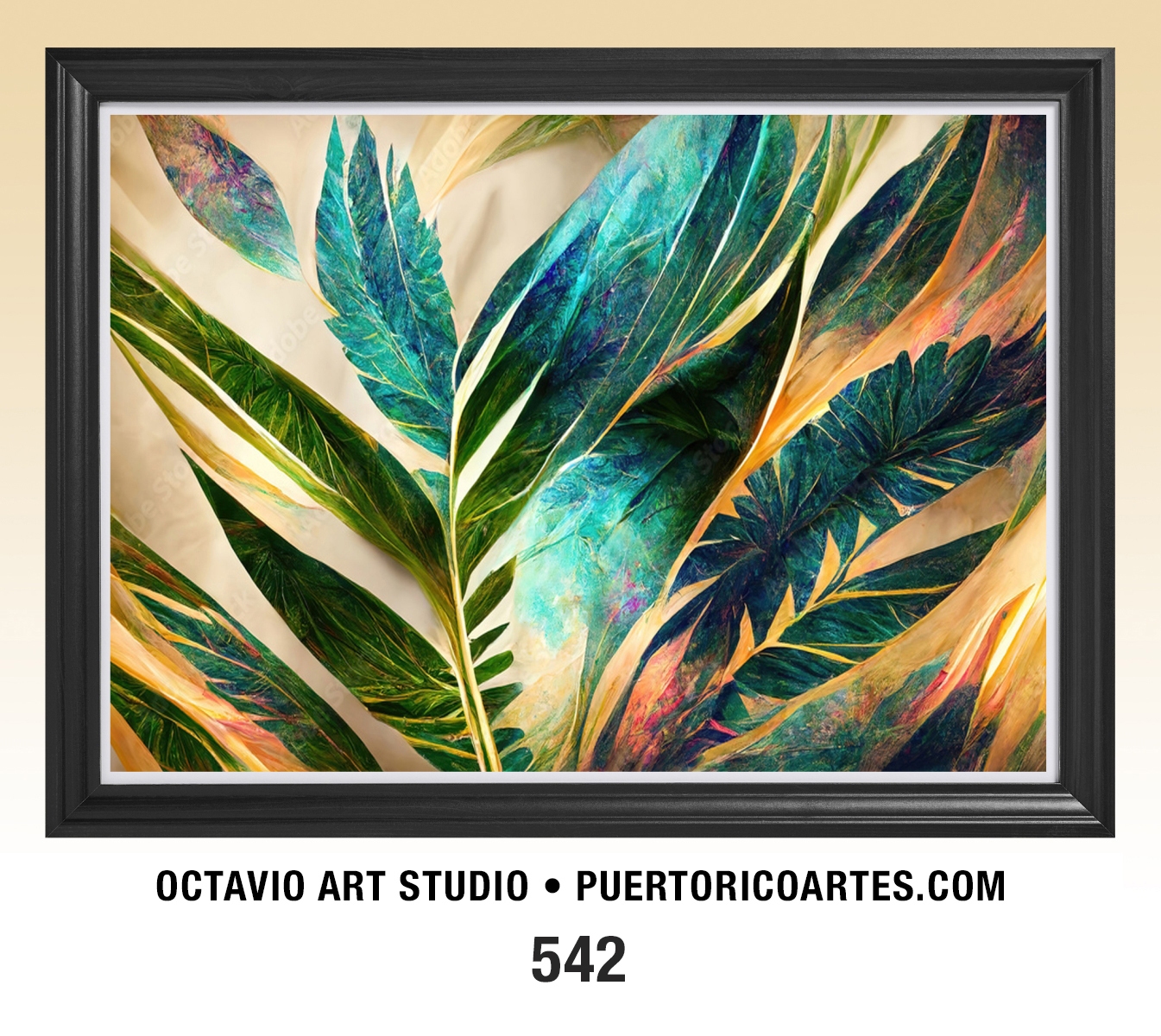 A-542 Hojas Abstractas I