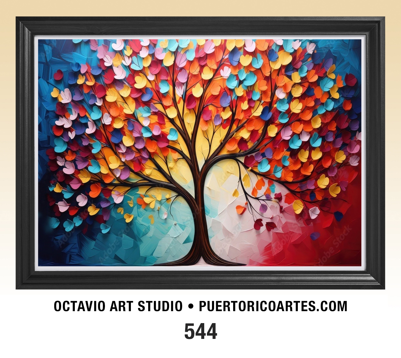 A-544 Árbol de la Vida con Hojas de Colores II