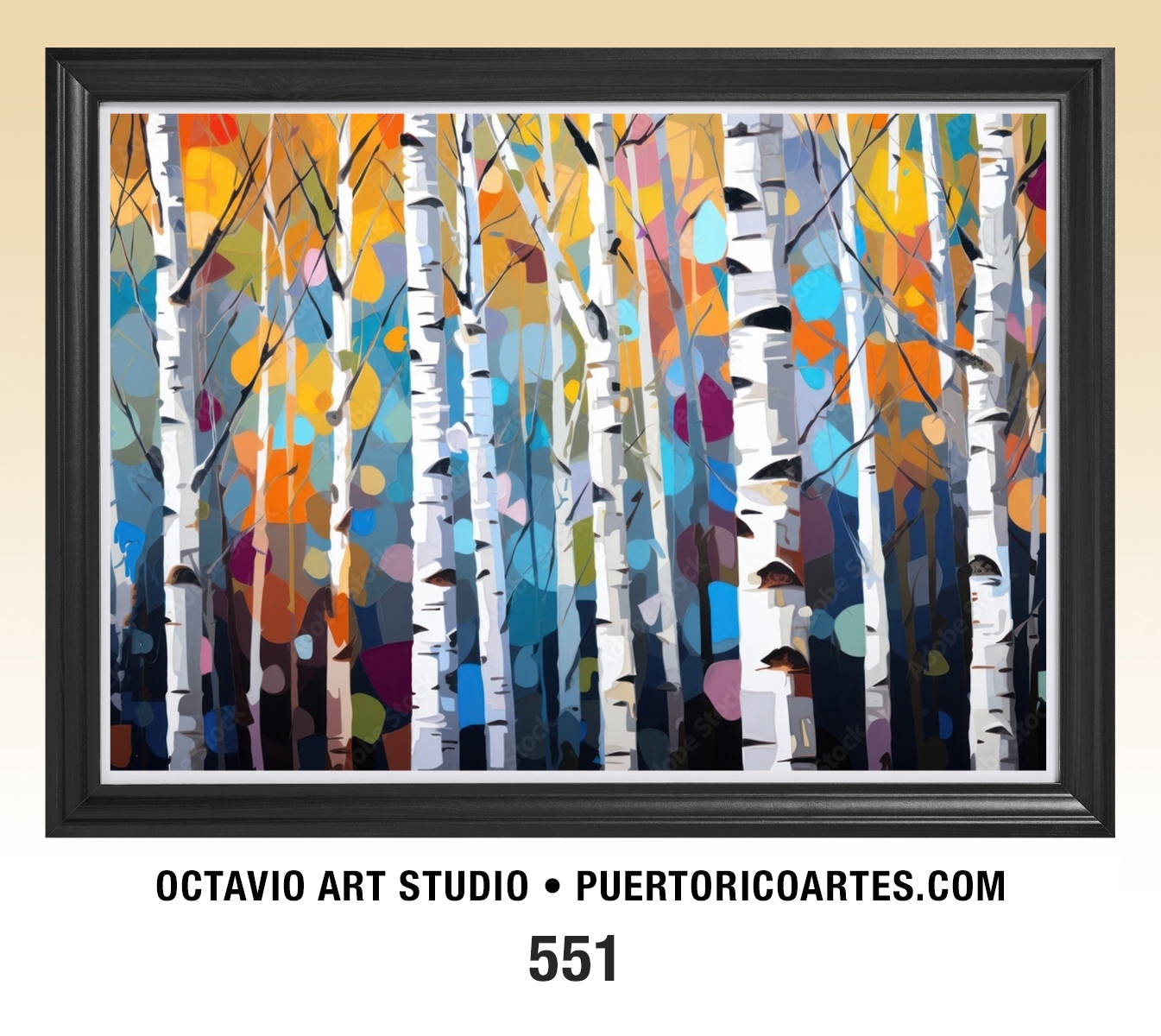 A-551 Bosque de Troncos con Hojas de Colores I