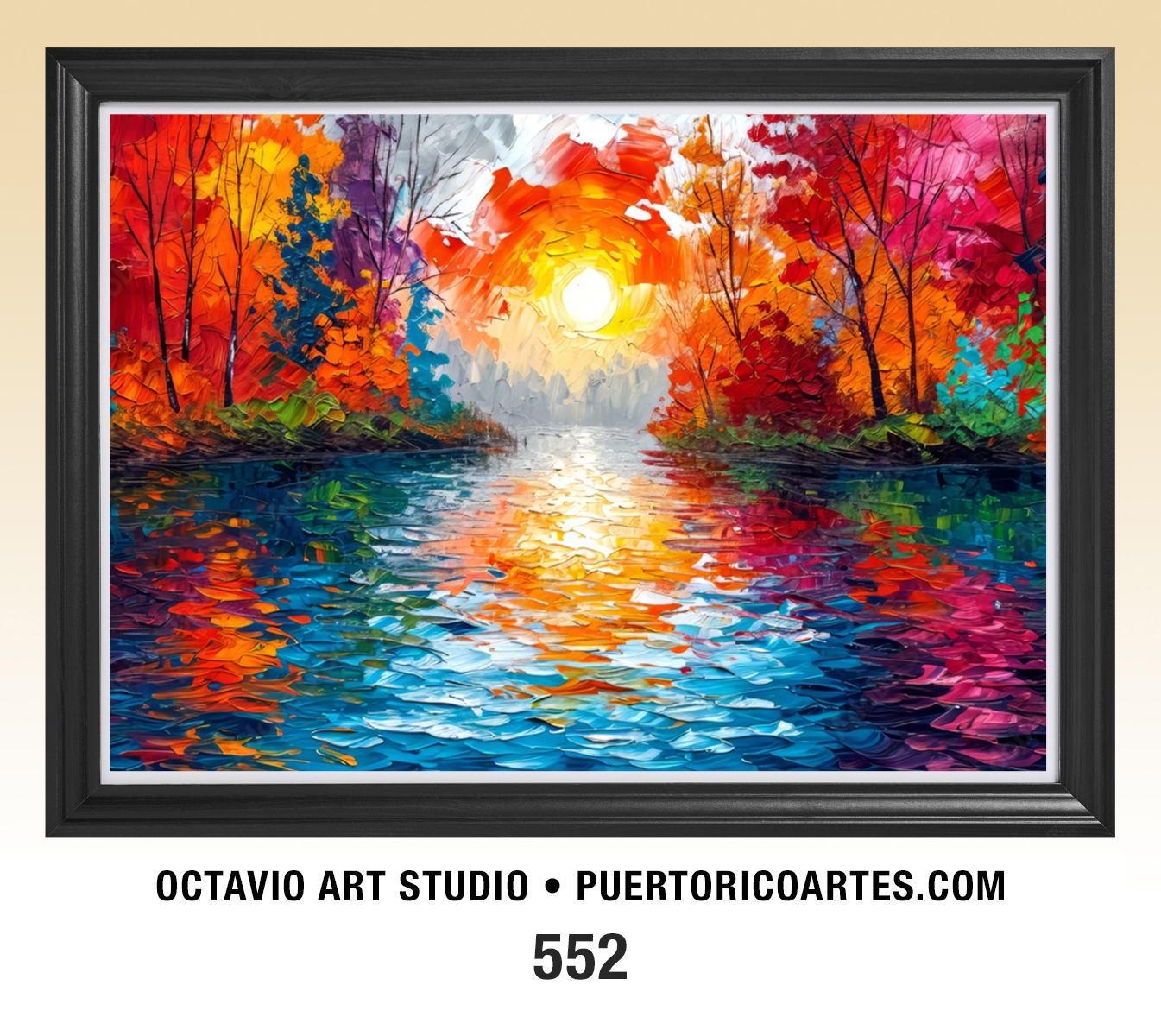 A-552 Bosque y Lago Abstracto de Colores