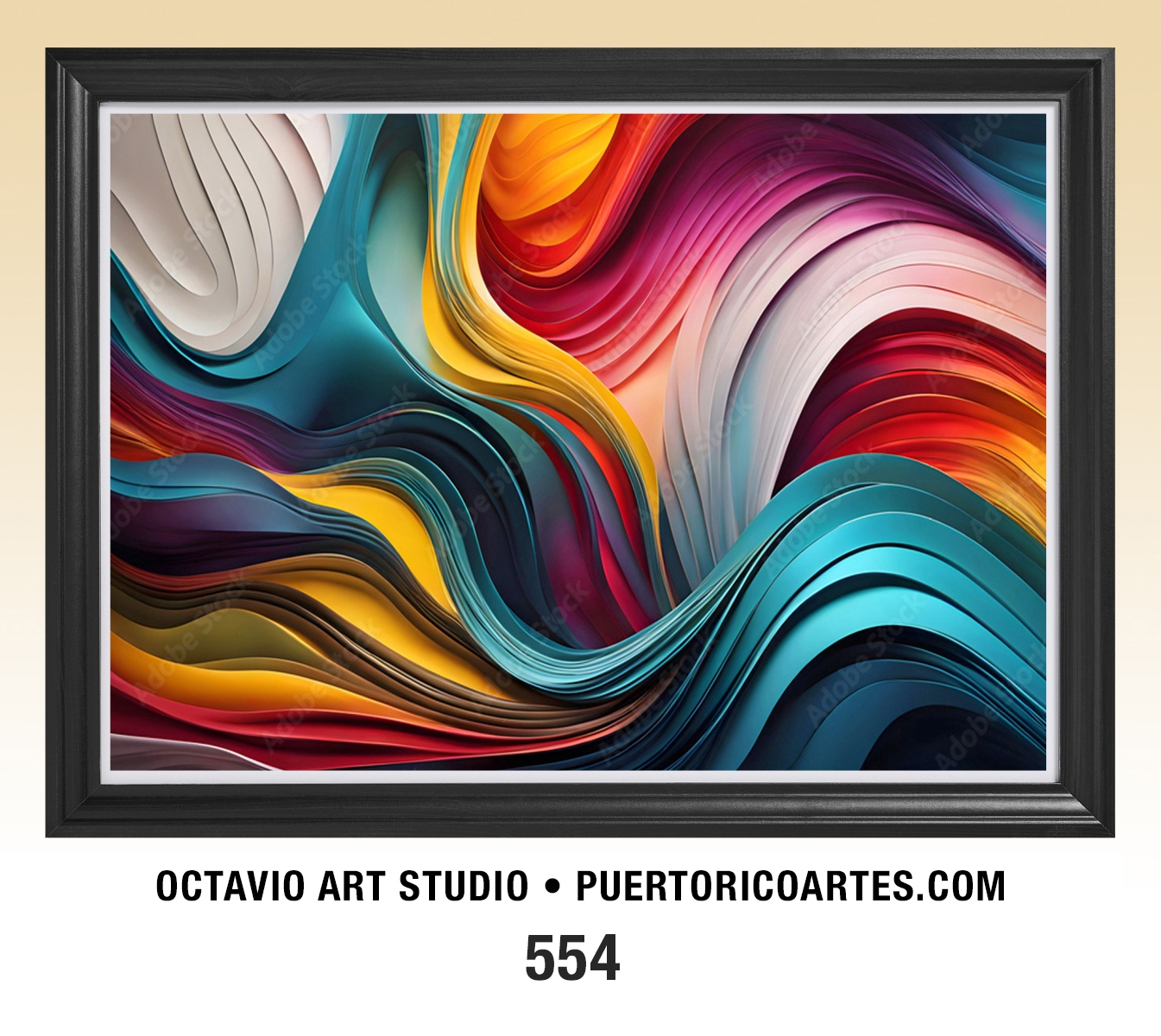 A-554 Líneas en Remolino de Colores I