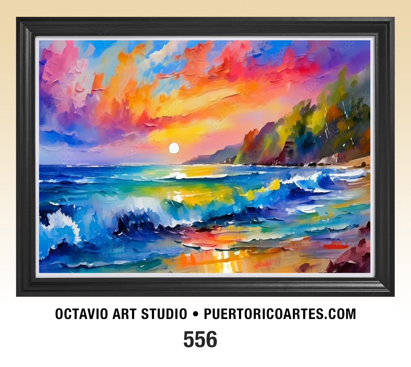 PR-556 Colorido Atardecer en la Playa