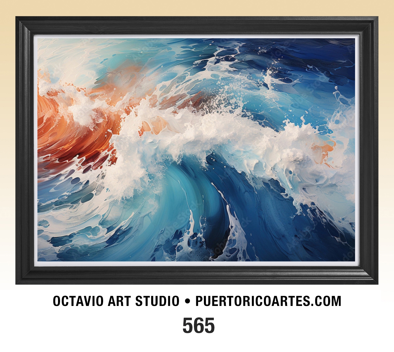 PR-565 Abstracto de Olas y Mar II