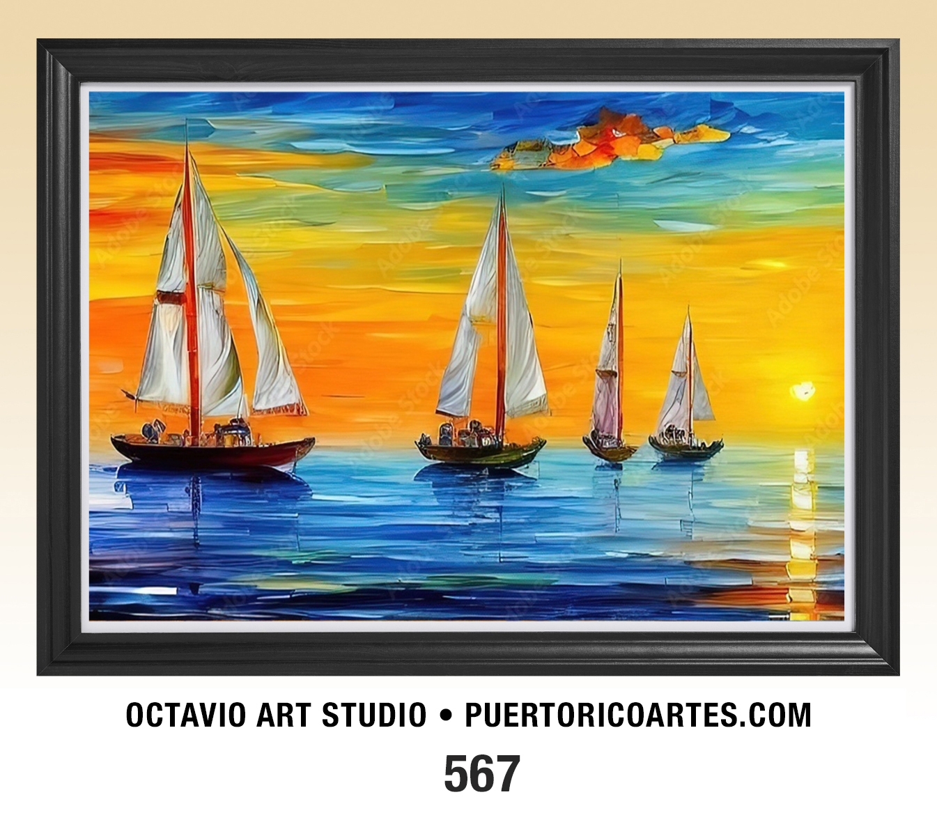 PR-567 Veleros en el Mar al Atardecer I