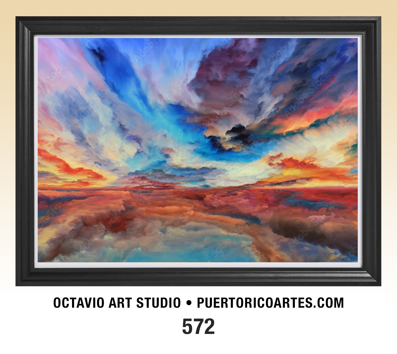 PR-572 Atardecer y Mar Abstracto