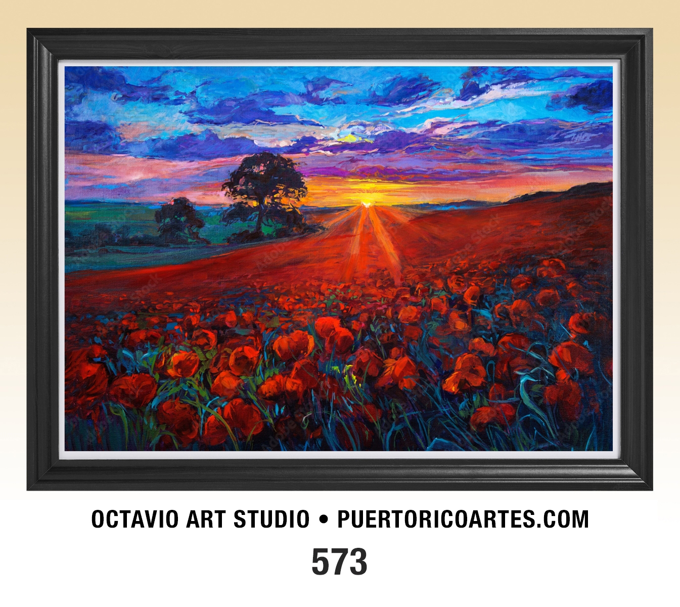 A-573 Flores Rojas al Anochecer