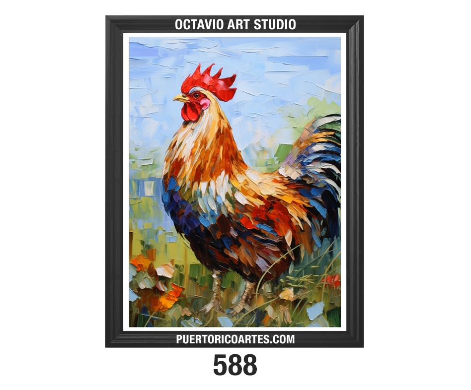 AN-588 Gallo de Puerto Rico (Vertical)